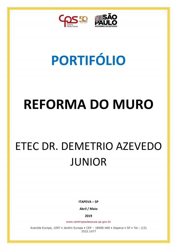 Reforma do muro da escola