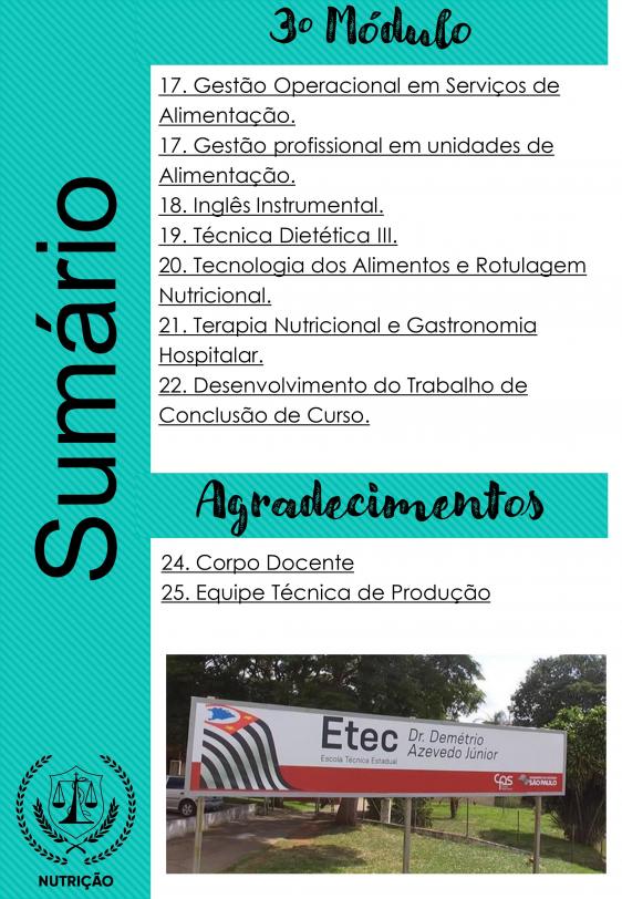 Revista do Curso Técnico em Nutrição - Maio de 2021