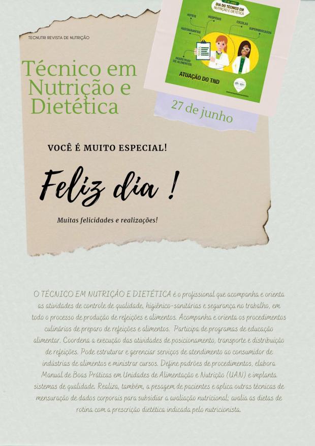 Revista do Curso Técnico em Nutrição - Junho de 2021