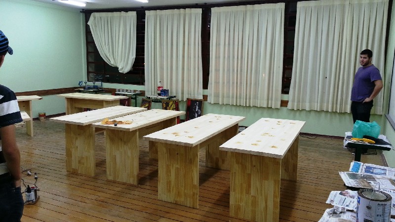 Fabricação das Mesas da nova Sala de Coordenação