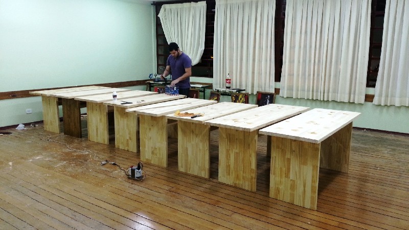 Fabricação das Mesas da nova Sala de Coordenação